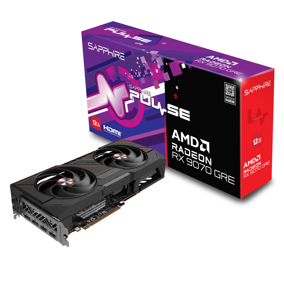 SAPPHIRE Grafikkarte PULSE RX 9070 GRE OC, Be Quiet! PC-Gehäuse, Netzteil Usw.