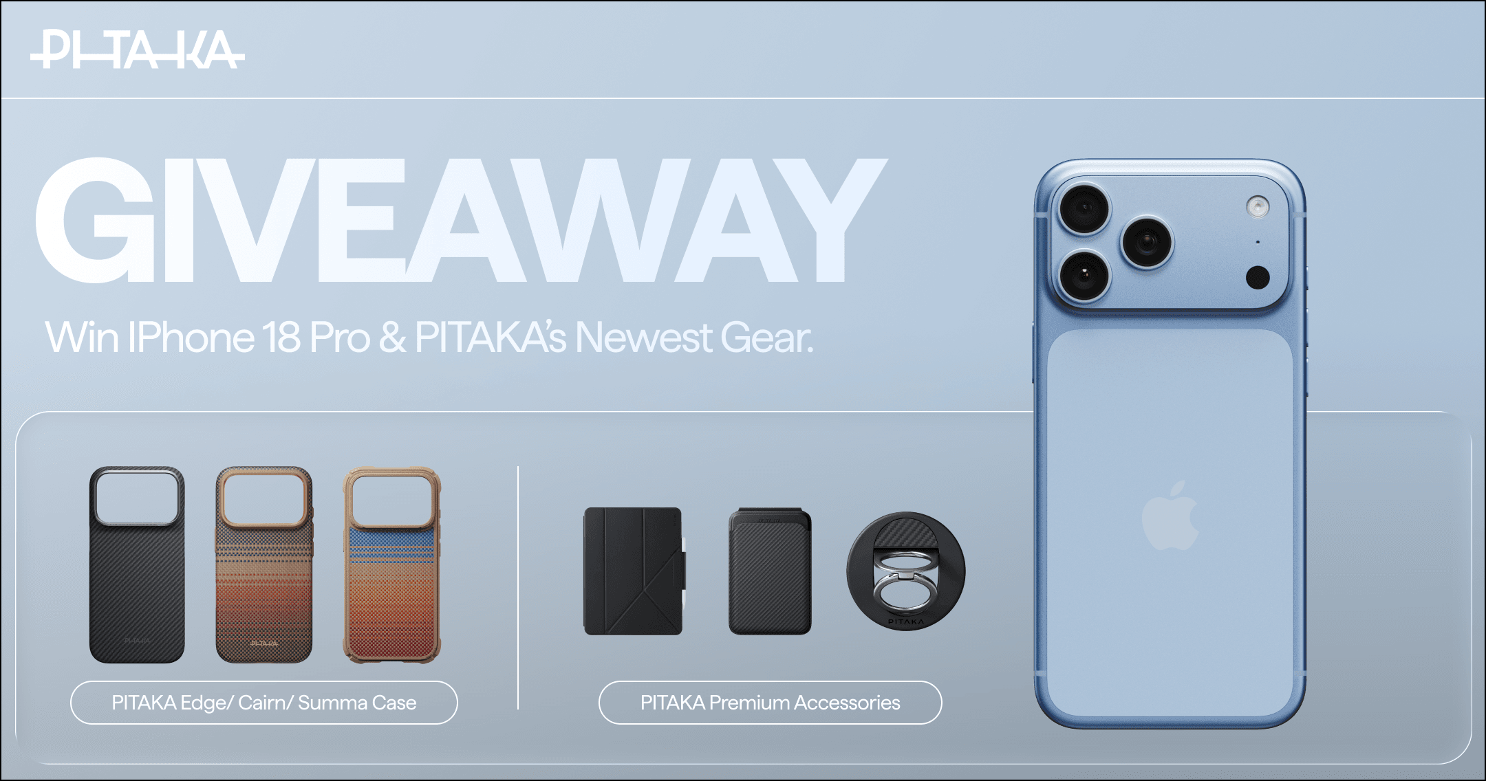 Win Apple IPhone 18 Pro And PITAKA Phone Accessories