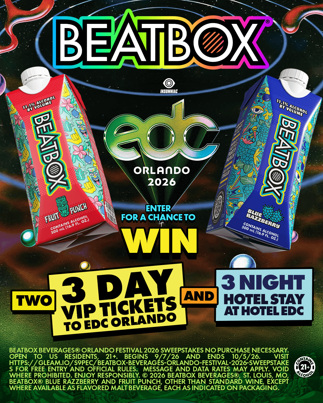 BEATBOX BEVERAGES® ORLANDO FESTIVAL 2026 SWEEPSTAKES