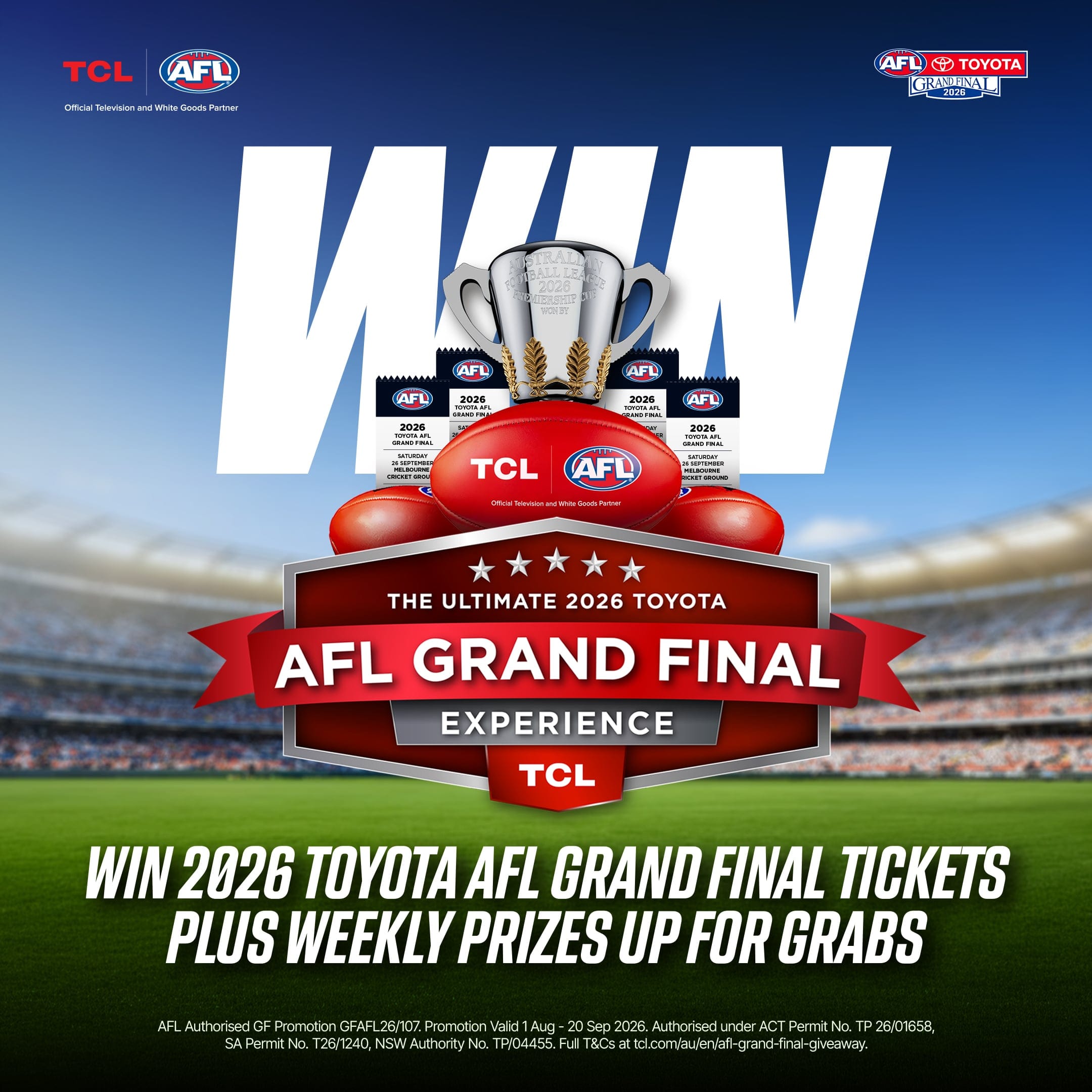 TCL 2026 Toyota AFL Grand Final Ticket Giveaway