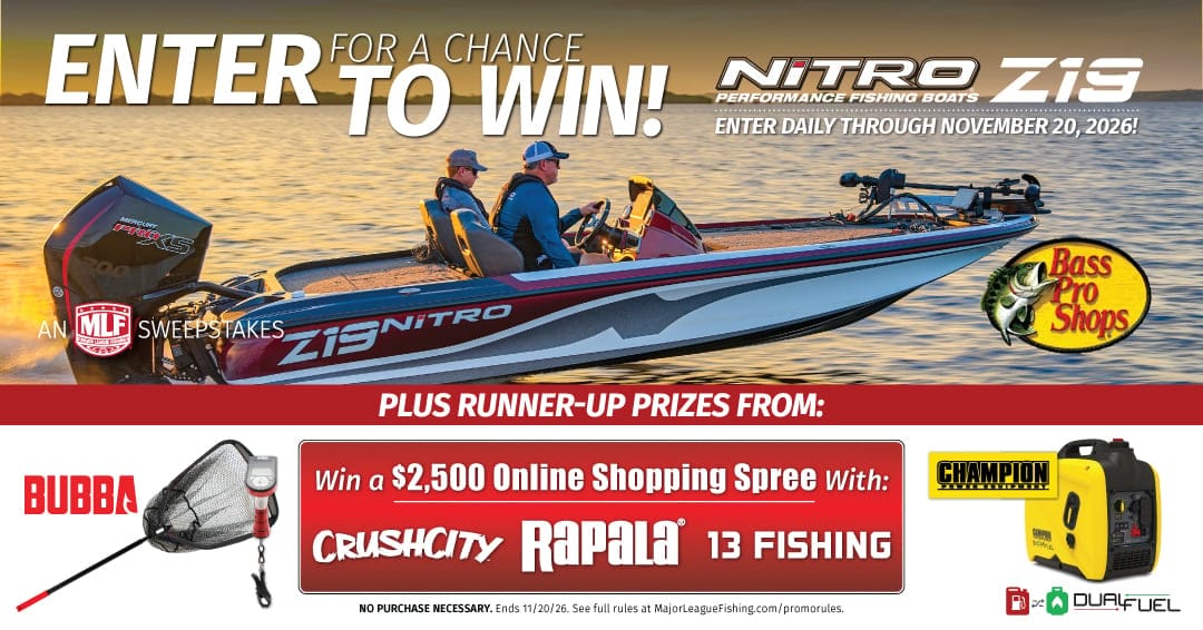 2026 MLF Bass Pro Shops Nitro Z19 Sweepstakes