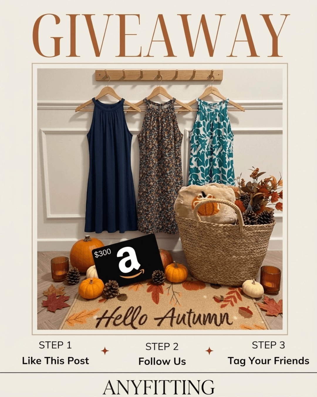 😘 Anyfitting's Autumn Giveaway Event🎉