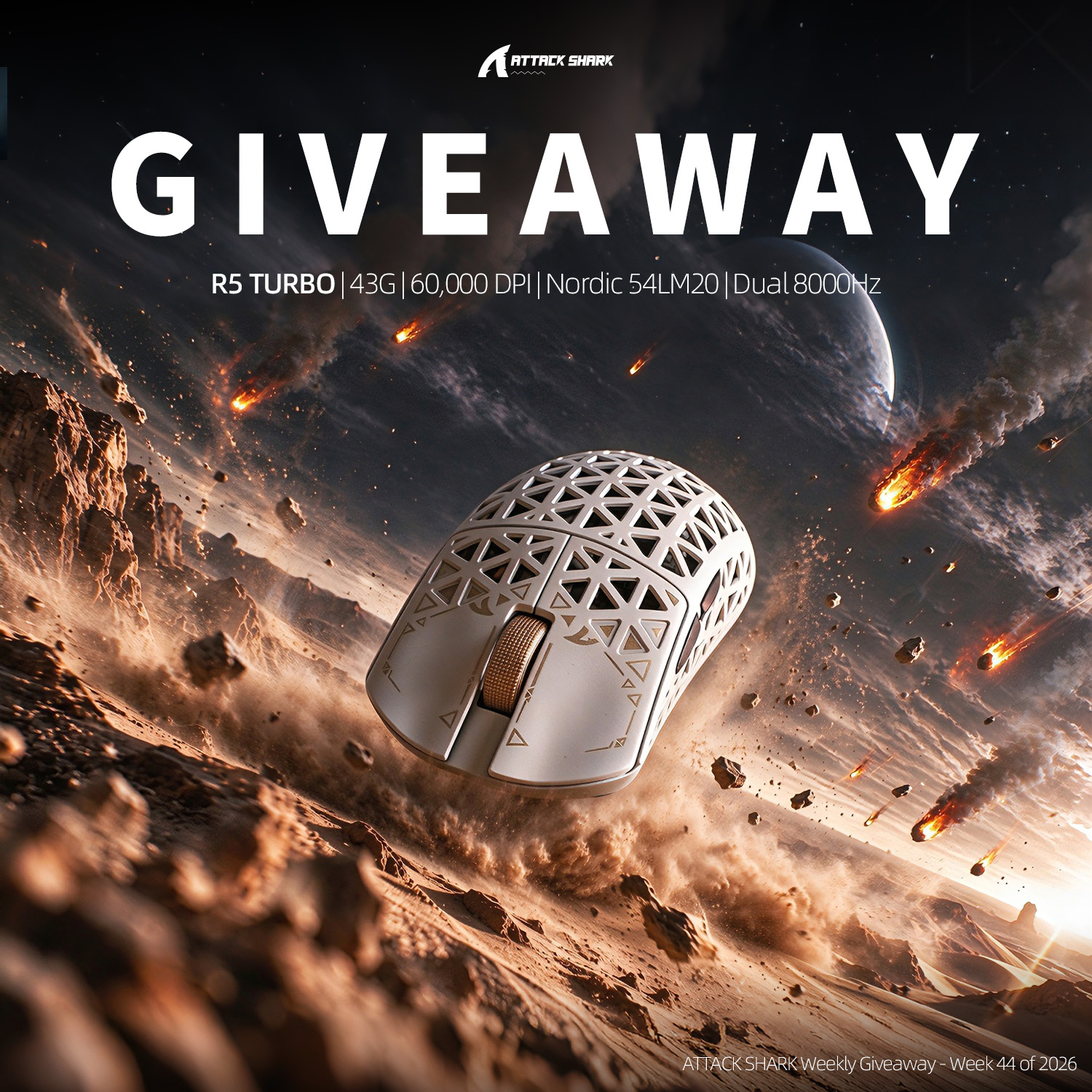 ATTACK SHARK Weekly Giveaway - Week 44 Of 2026