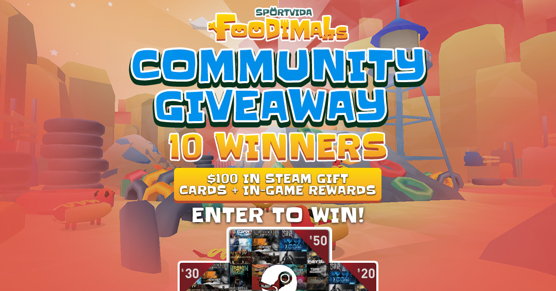 🎉 Foodimals Giveaway – 10 Winners, $100 In Steam Gift Cards & In-Game Rewards!