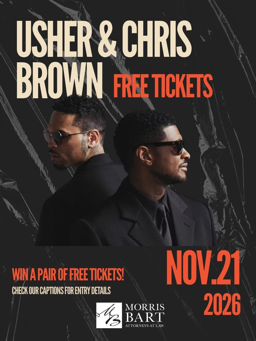 Morris Bart Chris Brown And Usher Ticket Giveaway