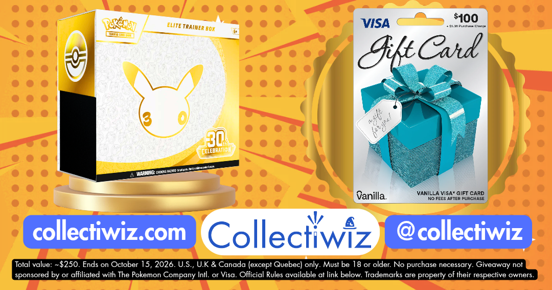 Collectiwiz™ Pokemon 30th Anniversary Trading Cards & $100 Gift Card Giveaway