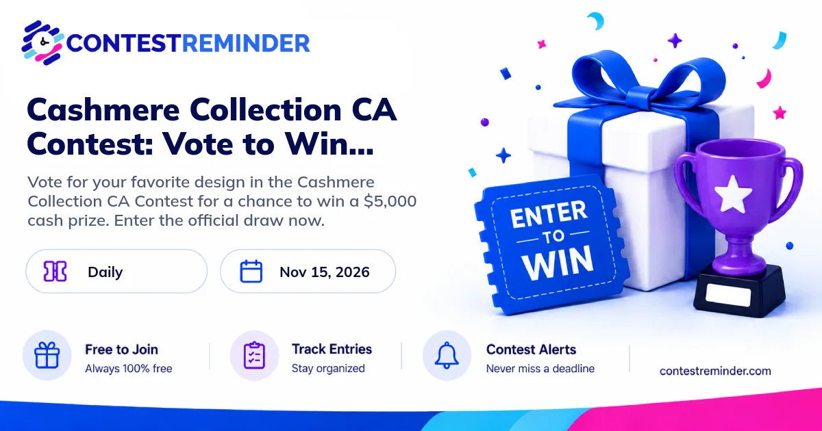 Win Money Design Win a $5,000 cash prize | Cashmere Collection